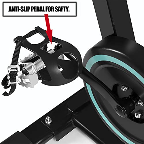 Yclty Stationary Spin Bikes,Indoor Exercise Bike,Belt Drive Flywheel Workout Bike Bicycle For Home Training,Fitness Gym Cycling Cardio Workout,Adjustable Handlebars & Seat, LCD Display