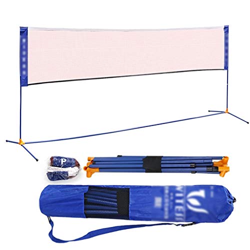 NETS Sports & Outdoors Badminton Frame Diagonally Across Portable Simple Folding Standard Mobile Post Bracket Outdoor Sports Equipment (Color : Black, Size : 310 * 155cm)