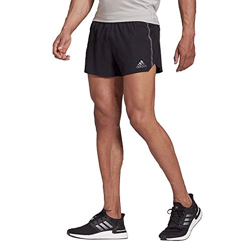 adidas Men's SATURDAY SPLIT Sport Shorts, Black/Grey six, S