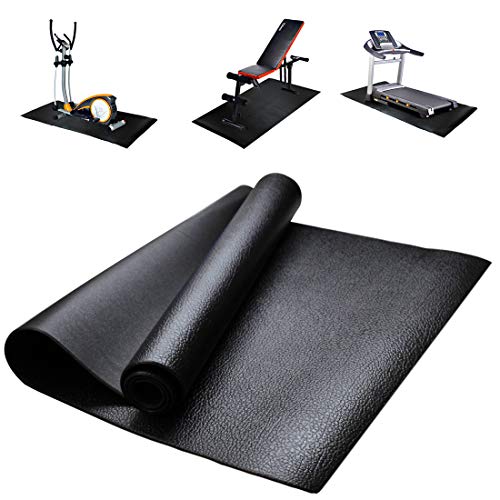 GIOVARA Fitness Equipment and Exercise Mat, Non-slip Shock Resistant Floor Protector Mat for Treadmills, Cycles, Rowers, Cross Trainers and Other Gym Equipment, 180cm x 80cm