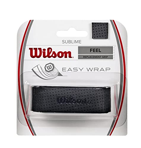 Wilson Overgrip, Sublime Grip, BasisOvergrip, Unisex, Black, 1 Pack, WRZ4202BK