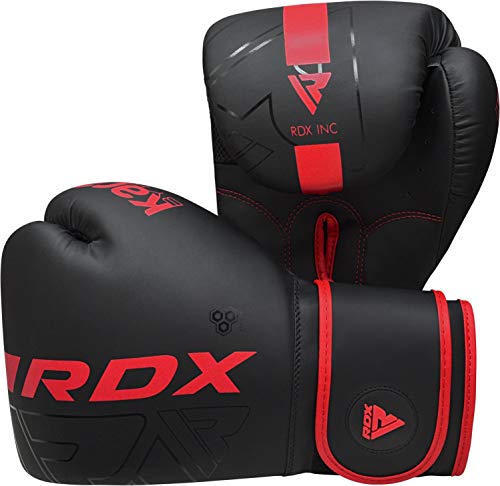 RDX Kids Boxing Gloves Sparring and Muay Thai Maya Hide Leather, KARA Patent Pending Junior Training Mitt for Kickboxing, Punch Bag, Focus Pads, MMA, Thai Pad, Double End Ball Punching Fight Gloves