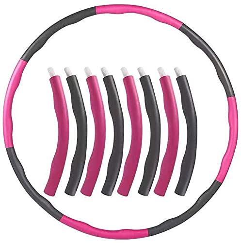 Aspiree Weighted Hula Hoops for Adults/Kids Fitness Hula Hoop 8 Section Slimming Circle UK-0429-015