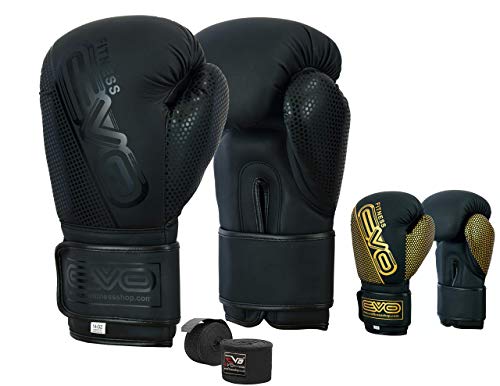 EVO Boxing Gloves (Black EVO Matt, 10 OZ)