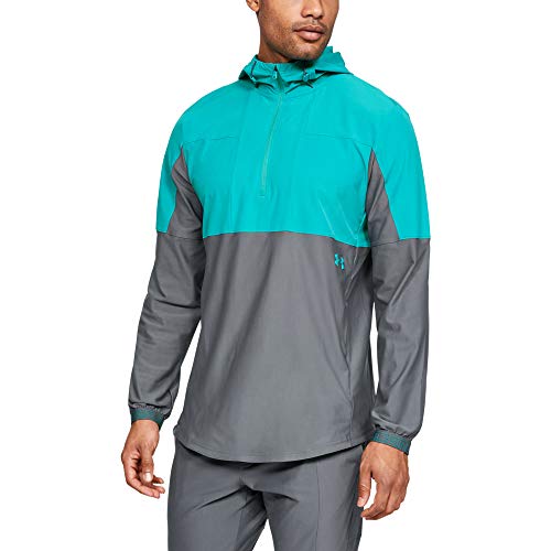 Under Armour Men Vanish Hybrid Jacket Warm-Up Top - Teal Rush/ Pitch Gray/ Teal Rush (454), 2X-Large
