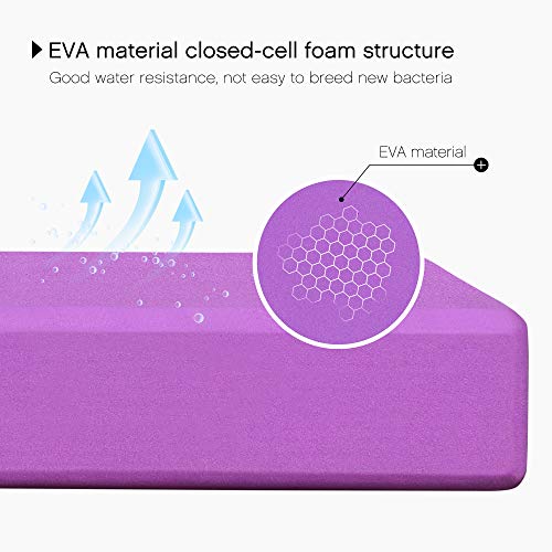 Umi Amazon Brand Full Yoga Blocks Yoga Bricks High Density EVA Yoga Foam Support Block Positioning Bricks (Purple, pair)