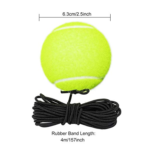 Fostoy Tennis Rebound Ball with String, 5 Pack Durable Replacement Balls for Tennis Trainer Base, Tennis Training Ball for Adults Kids Beginner Self-Study Practice Indoor Outdoor