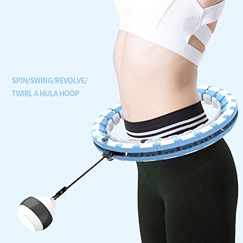 fitness hula hoops,Weighted Smart Hula Hoop Smart Fitness Hula Hoops for Adults Exercise, Smart Massage Weighted Hula Hoop Indoor Hula Hoop 27 Detachable Knots Adjustable Weight Auto Spinning Ball