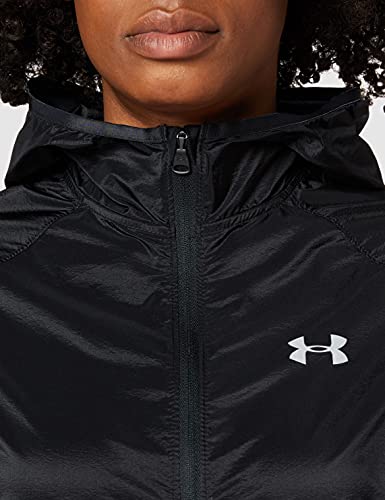 Under Armour Women's UA Qualifier Storm Packable Jacket, Black/Onyx White/Reflective (001), Medium