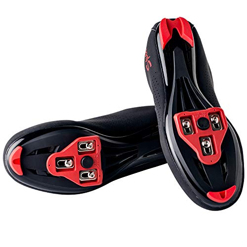 Compatible with Peloton Look Delta (9 Degree) Bike Cleats - Indoor Cycling & Road Bike Bicycle Cleat Set, Compatible with Peloton Indoor Bikes Pedals and Shoes Clipless Spinning and Cycle Shoes