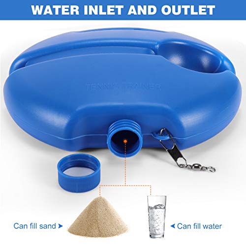 Fostoy Tennis Trainer Rebound Balls with Rope Practice Tool Training Sports Exercise Base for Women Men Childen Player Beginner Blue