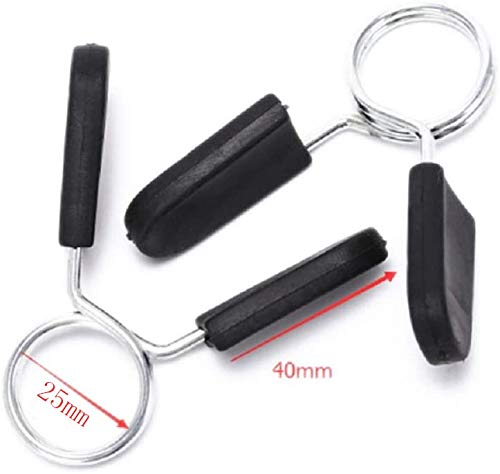 2 Pack Barbell Spring Collar Clips (25mm, 28mm, 30mm & 50mm), Exercise Collars Dumbbell Clamps for Olympic Bars Weight Gym Fitness Training Dumbbells,Soft Plastic Handles,High Grade Steel