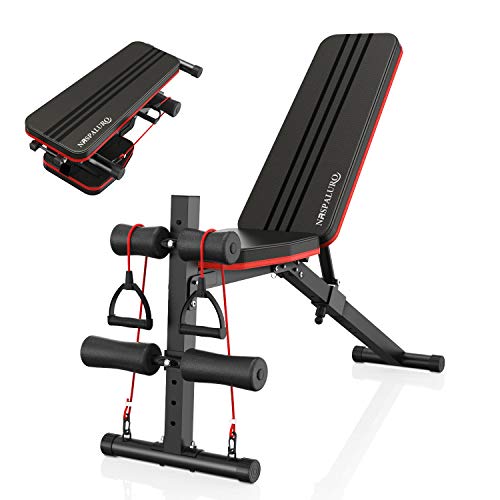 naspaluro Weight Bench Adjustable, Full Body Exercise Folding Fitness Workout Bench with 7 Positions, Exercise Bench for Weight Lifting & Sit Up Abdominal Supine Board Flat Home Gym - Gym Store | Gym Equipment | Home Gym Equipment | Gym Clothing