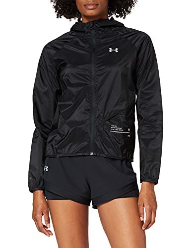 Under Armour Women's UA Qualifier Storm Packable Jacket, Black/Onyx White/Reflective (001), Medium
