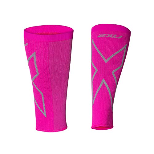 2XU Unisex Compression Calf Sleeves UA5458b, Magenta/Light Grey