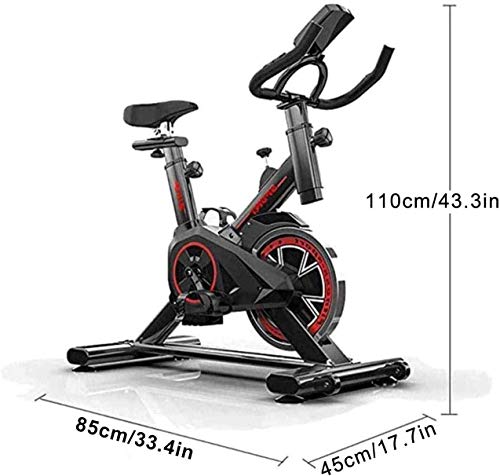 Lloow Excersize Bike, Indoor Cycling Bike Smooth Quiet Driven Protection, Spin Cycles Excercise Machines For Home Fitness Training With Adjustable Aimant Resistance, Monitor Reads Exercise Bikes