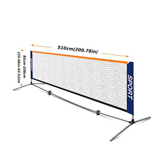 Adjustable Tennis Net, Portable Movable Badminton Set with Net, Teenagers Foldable Sport Training Nets for Home Garden School Beach,3.1m