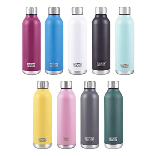 Polar Gear Insulated Water Bottle – Hydra Flow Triple Layer Stainless Steel & Copper Walled Vacuum Flask – Keep Drinks Hot for 12 Hours & Cold for 24 Hours – For Work, Travelling & Gym – Yellow, 500ml