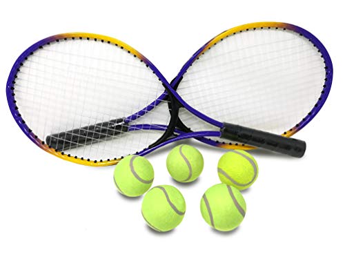 E-Deals Two Tennis Racket and Five Tennis Balls Set for children