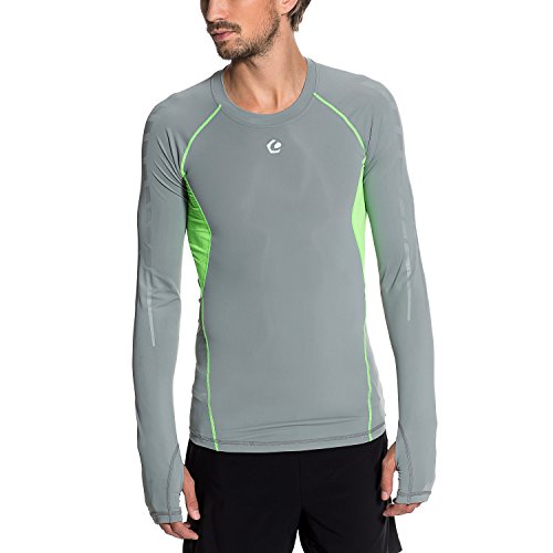 Gregster Pro Long Sleeve Men’s Compression Shirt – Running Shirt with Thumb Holes – Functional Shirt Perfect for Sports
