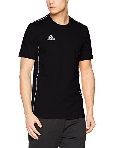 Adidas Men's Core 18 T-Shirt,Black/White,Medium - Gym Store | Gym Equipment | Home Gym Equipment | Gym Clothing