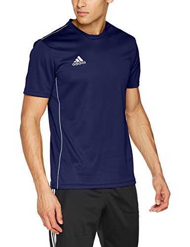 adidas Men Core 18 Training Short Sleeve Jersey - Dark Blue/White, M - Gym Store | Gym Equipment | Home Gym Equipment | Gym Clothing