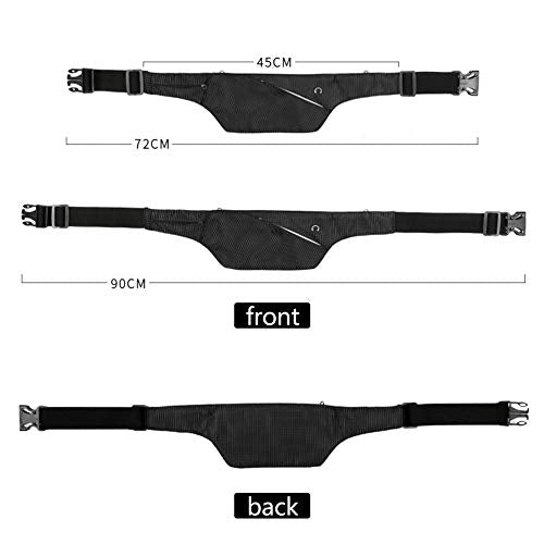 Sibosen Running Belt with Water Bottle Holder Waterproof Bum Bag Multifunctional Sports Running Wasit Bag for Climbing Fitness Travel Outdoor Activities,Fit Credit Cards, ID, Keys, Phone (Black)