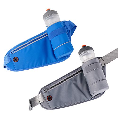 ADD Running Belt Waist Bag for Men and Women | Gym Fanny Pack | Reflective Waist Pouch with Water Bottle | Expandable Waterproof Sports Belt Waist Phone Holder for Jogging