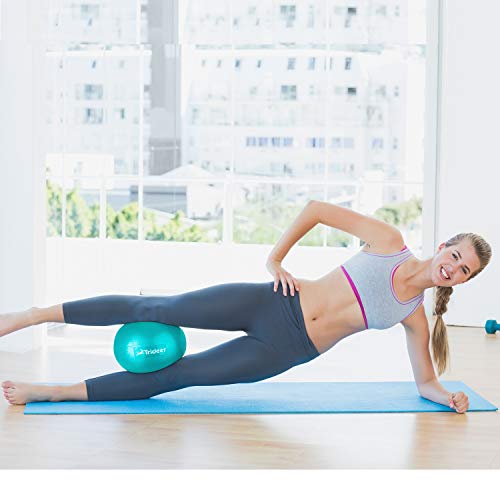 Trideer 23cm Soft Pilates Ball, 9 Inch Exercise Ball, Barre Ball, Mini Gym Ball, Pilates, Yoga, Core Training and Physical Therapy, Improves Balance (Office & Home & Gym)