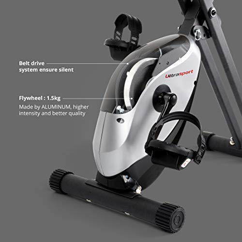Ultrasport F-Bike and F-Rider, Fitness Bike Trainer, Sporting Equipment, Ideal Cardio Trainer, Foldable Indoor Trainer for Home use, Different Resistance Levels, LCD Display, Suitable for Everyone