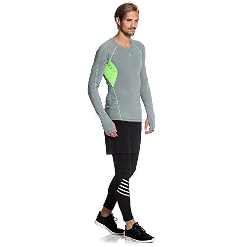 Gregster Pro Long Sleeve Men’s Compression Shirt – Running Shirt with Thumb Holes – Functional Shirt Perfect for Sports