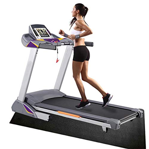 Exercise Fitness Mat, High Density Exercise Equipment Mat Durable Bicycle Trainer Floor Mat for Under Stationary Bike, Spin Bike, Fitness Equipment, Home Gym Floor Protection (Black)