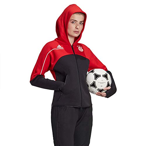 adidas Women's FC Bayern Zne Anthem Football Jacket, womens, GN5917, Fcbtru/Black, XXS