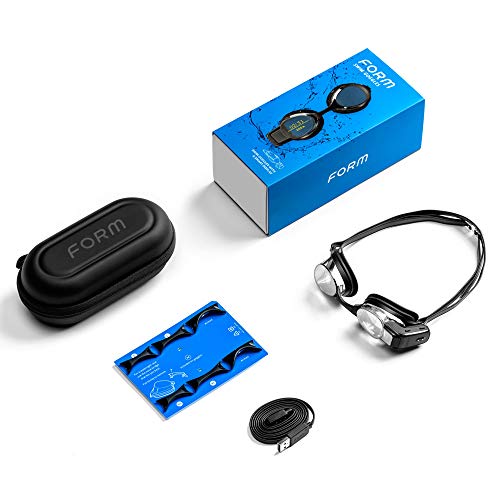 FORM Smart Swim Goggles, Fitness Tracker for Pool, Open Water and Swim Spa with a See-Through Display that Shows your Metrics while Swimming