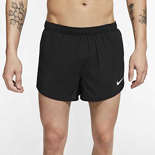 NIKE Men's M NK DF Fast 4IN Short, Black/Reflective silv, 2XL
