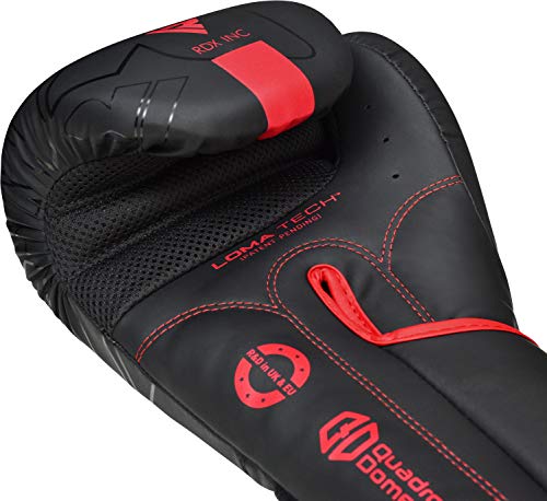 RDX Kids Boxing Gloves Sparring and Muay Thai Maya Hide Leather, KARA Patent Pending Junior Training Mitt for Kickboxing, Punch Bag, Focus Pads, MMA, Thai Pad, Double End Ball Punching Fight Gloves