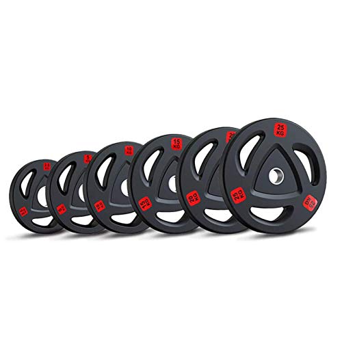 2 Inch Olympic Weight Plates,Portable Weight Lifting Plate 3 Hole 50mm Hole Diameter Barbell Weights Strength Training Equipment(2x5kg)