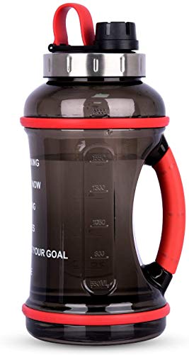 FORWEWAY Large Sports Water Bottle 2.2l/3.2l Eco-friendly BPA-free Leak-proof Extra-strong Reusable Durable Gym Bottle Half Gallon Water jug with Tracker Big Water Container