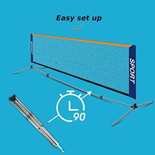 Adjustable Tennis Net, Portable Movable Badminton Set with Net, Teenagers Foldable Sport Training Nets for Home Garden School Beach,3.1m