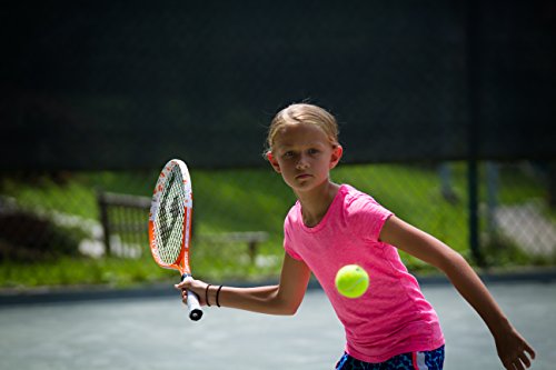 Gamma Sports Junior Tennis Racquet: Quick Kids 23 Inch Tennis Racket - Prestrung Youth Tennis Racquets for Boys and Girls - 93 Inch Head Size - Orange