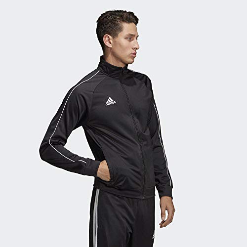 Adidas CE9053 Core 18 Polyester Jacket - Black/White, Large
