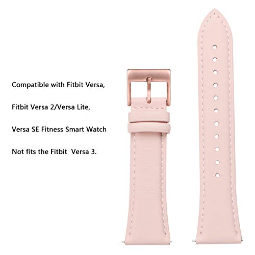 FENGLIN Compatible with Fitbit Versa 2 Strap/Fitbit Versa Strap,Adjustable Replacement Strap for Fitbit Versa 2/Fitbit Versa/Versa SE/Versa Lite(Pinksand/Rosegold)