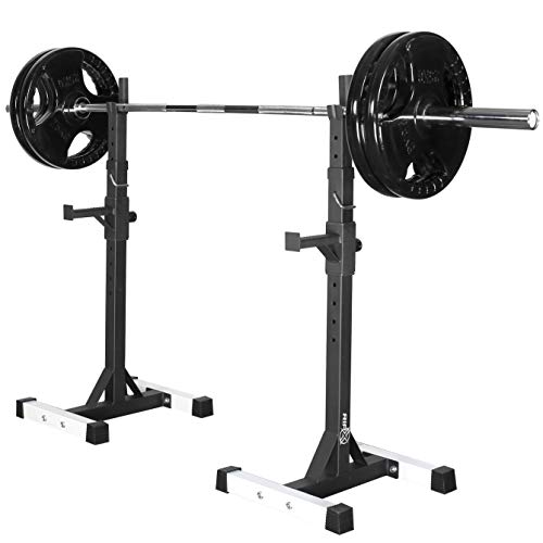 RIP X Adjustable Weight Lifting Squat Rack Stands with Spotters