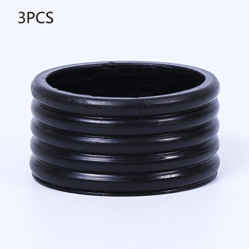 Tennis Grip Ring Sweat Practical Silicone Absorbing Racquet Absorb Band Handle's Badminton Overgrip Sports Stretchy Racket Protector Elastic 3pcs(Black)