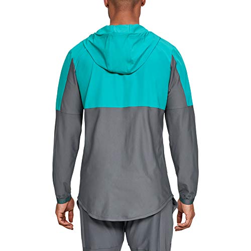 Under Armour Men Vanish Hybrid Jacket Warm-Up Top - Teal Rush/ Pitch Gray/ Teal Rush (454), 2X-Large