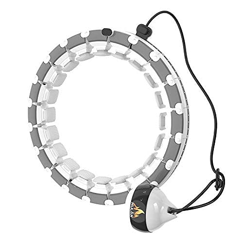 fitness hula hoops,Weighted Smart Hula Hoop Smart Fitness Hula Hoops for Adults Exercise, Smart Massage Weighted Hula Hoop Indoor Hula Hoop 27 Detachable Knots Adjustable Weight Auto Spinning Ball