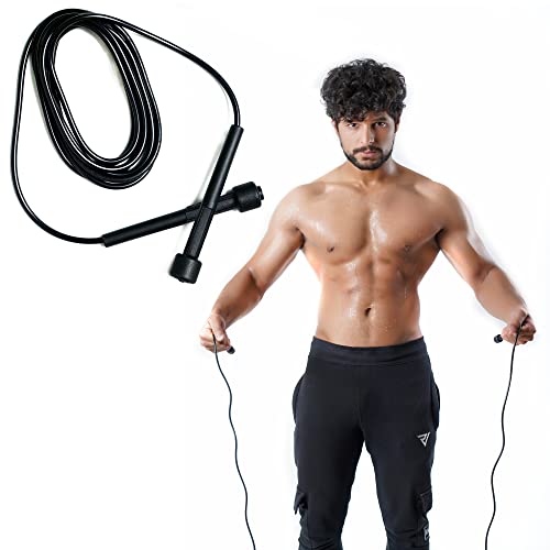 Muza Skipping rope adult for Home Exercise & Body Fitness men, women and kids | speed jumping rope with non slip handle | Adjustable skipping rope for Fitness, Fat Burning , Boxing, Crossfit and MMA