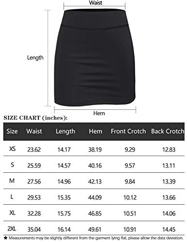 BLEVONH Women Tennis Skirts Inner Shorts Elastic Sports Golf Skorts with Pockets - blue - Medium