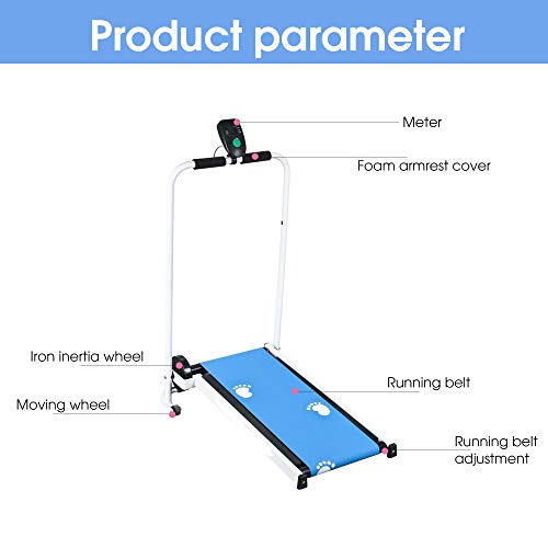 enheng Compact Folding Manual Treadmill for Home Portable Running Machine with Dashboard Mini Walking Machine Treadmill for Fitness Exercise