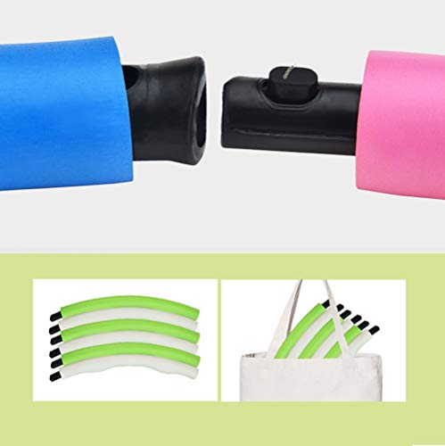 8PCS Hula Hoop Fitness Sport Weighted, Removable Foam Hoop Adult Children Professional Exercise Sport Outdoors, Body Building Thin Waist Fitness Equipment,Green